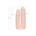 Фаллоимитатор для двойного проникновения RealStick Silicone Armie H, сайлекспан, телесный, 19 см