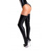 Чулки на молнии Glossy Connie из материала Wetlook, черные, M
