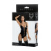 Боди Glossy Katherin из материала Wetlook на шнуровке, черное, М