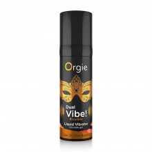Съедобный гель с эффектом вибрации Orgie DUAL VIBE!, со вкусом коктейля секс на пляже, 15 мл
