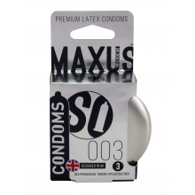 Презервативы Maxus 003 №3 в железном кейсе, экстремально тонкие, 3 шт