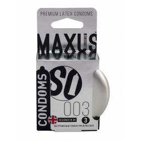 Презервативы Maxus 003 №3 в железном кейсе, экстремально тонкие, 3 шт